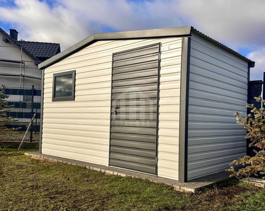 Schowek - domek ogrodowy 3x2m drzwi okno biały dach dwuspadowy SO184