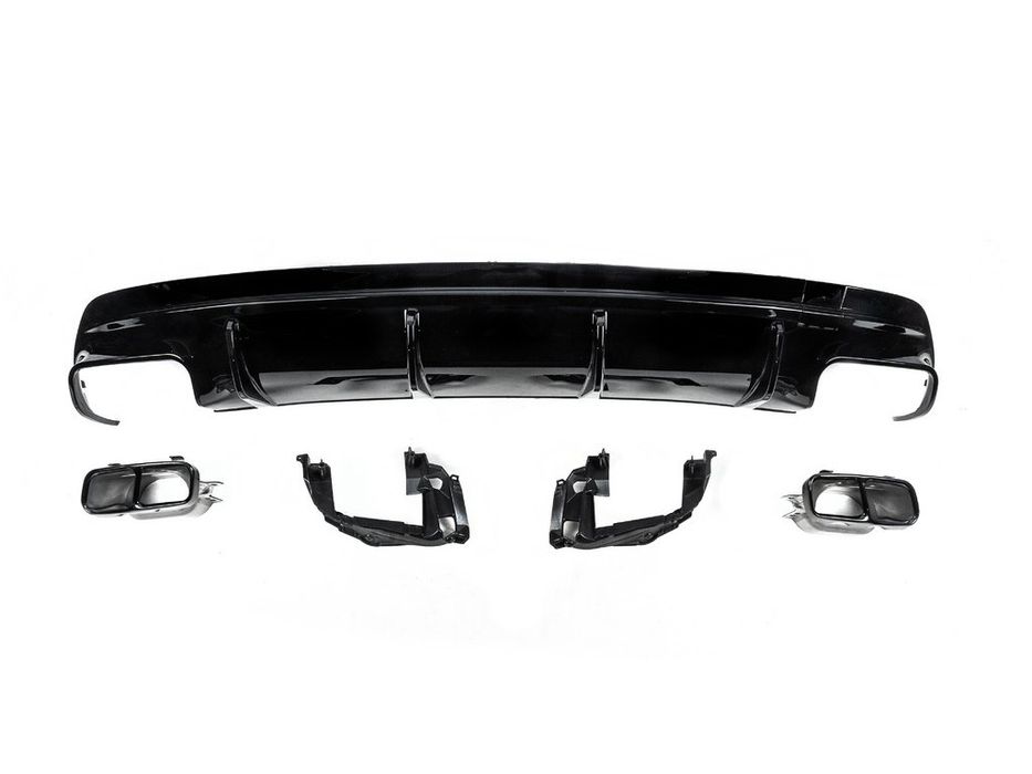 Mercedes CLA C117 Задній дифузор Black (дизайн CLA45 з насадками)