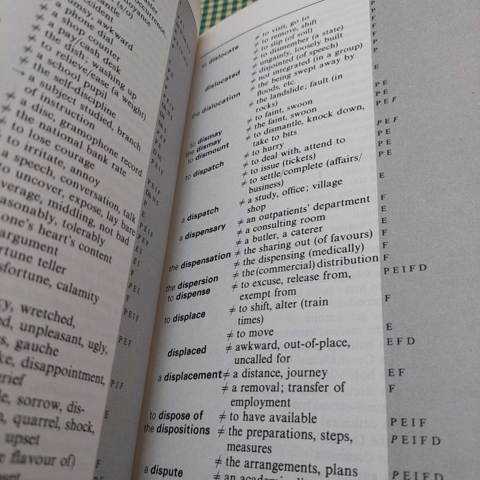 Dictionary of false friends.