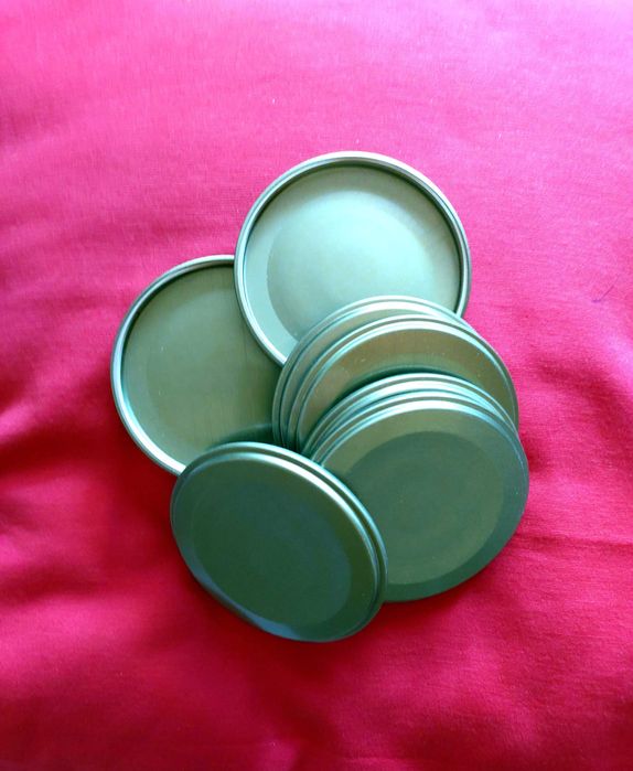 Металлические крышки для консервации толщина 0,22 белые и желтые НОВЫЕ