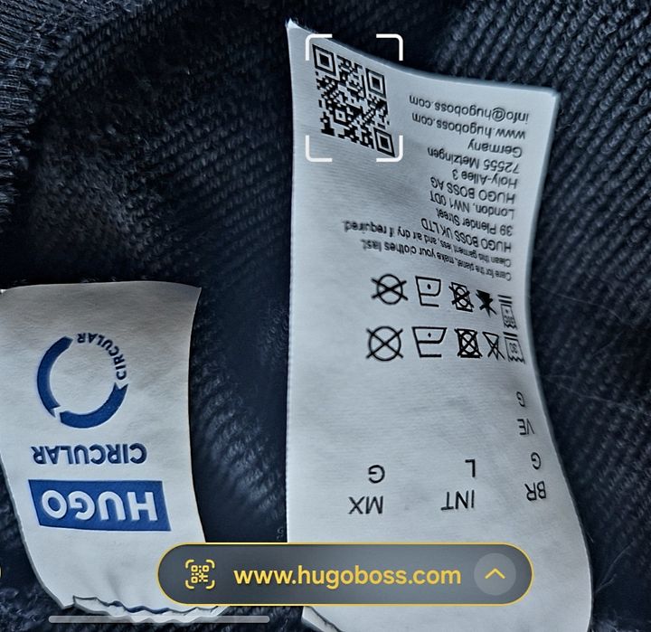 HUGO Boss bluza z kapturem hoodie dres bluzka sweter męska oversize L