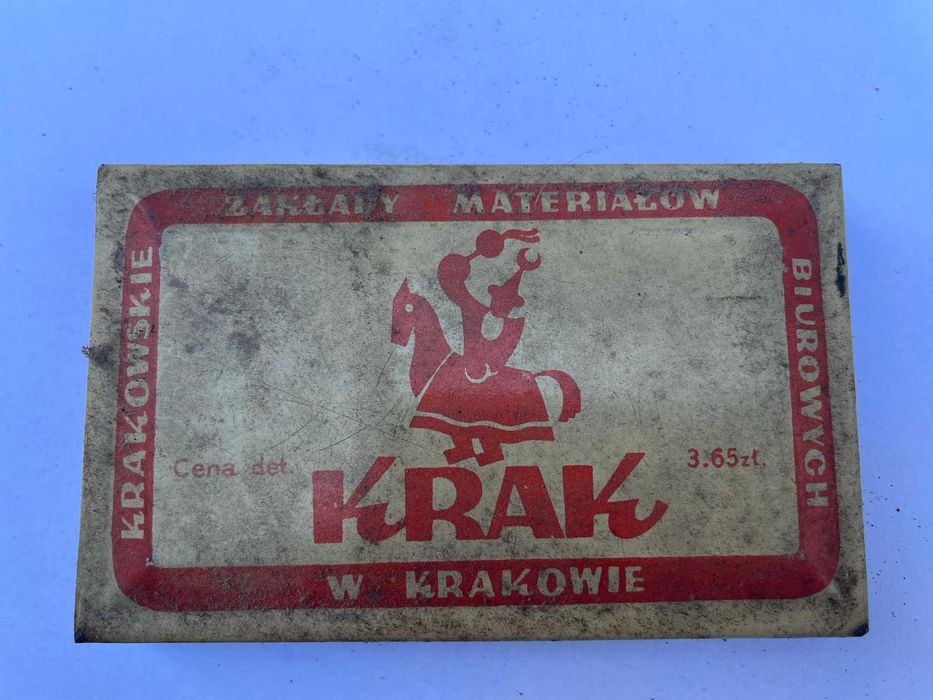 Krak zabytkowe pudełko do tuszu PRL