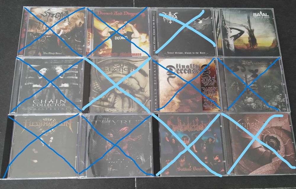 31 CDs de Death, Thrash, Black Metal (maioria novos)
