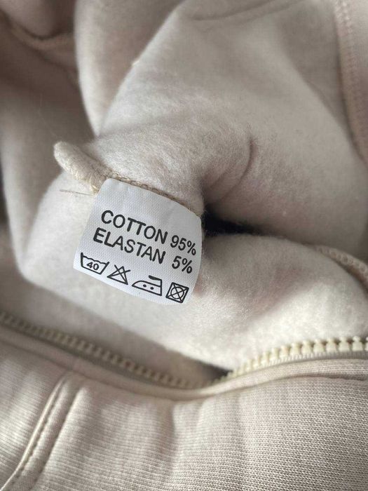 Дитячий утеплений костюм із вушками бежевий, молочний