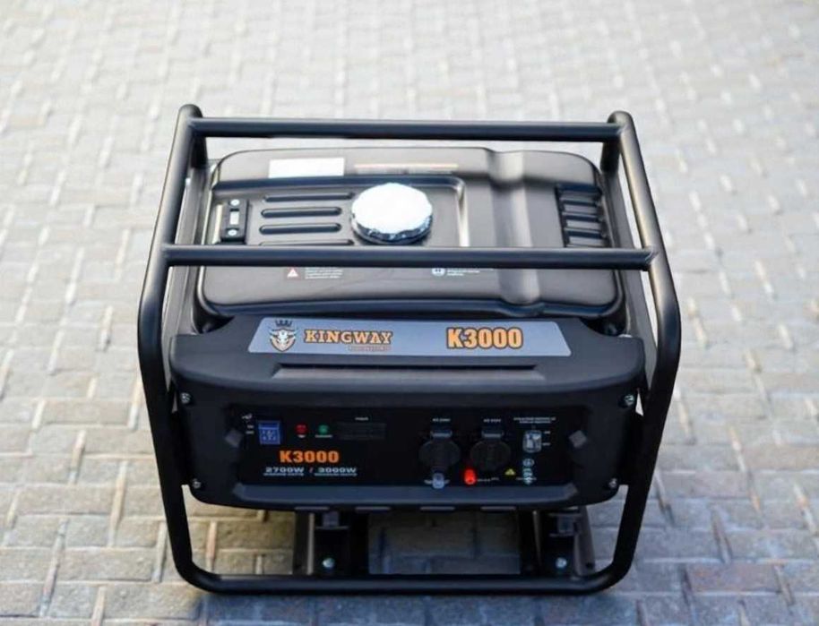 Бензогенератор Kingway K3000 3 кВт однофазний 220В ручний запуск