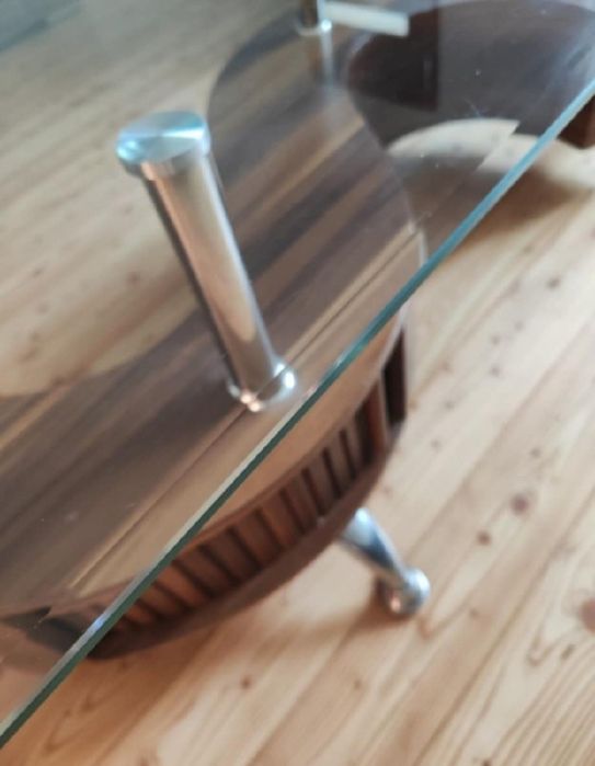 Ława duża szkło brąz