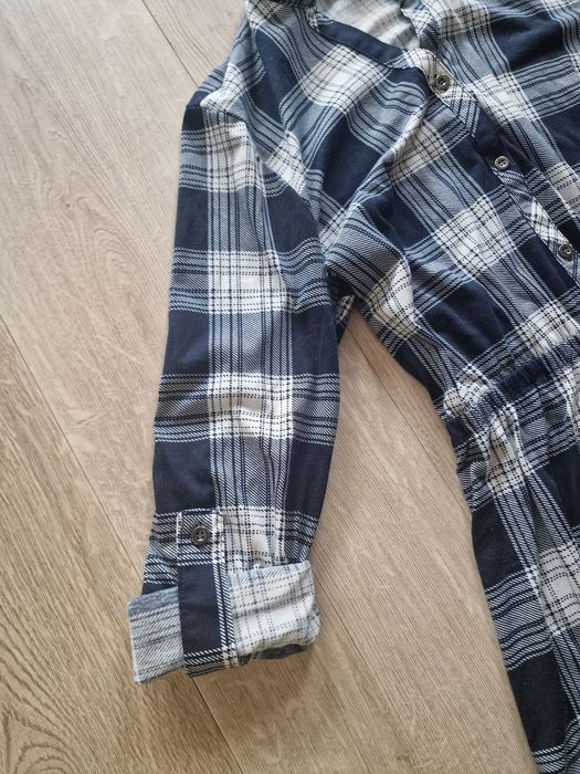 Sukienka kratka 40 Beloved biała granatowa elegancka biurowa