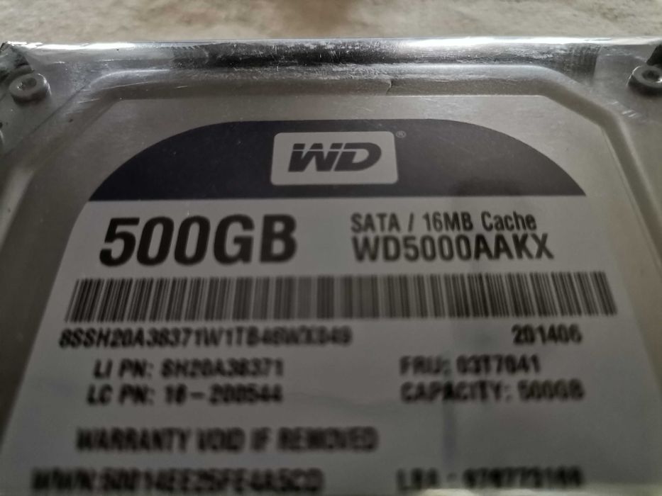 Disco Sata HDD 3,5" - 500 GB - Serie Blue da Western Digital (Novo)