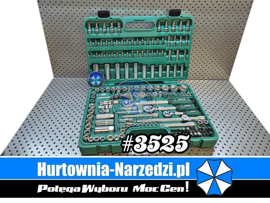 zestaw kluczy nasadowych 155-el. CrV HONITON H4351 klucze nasadowe