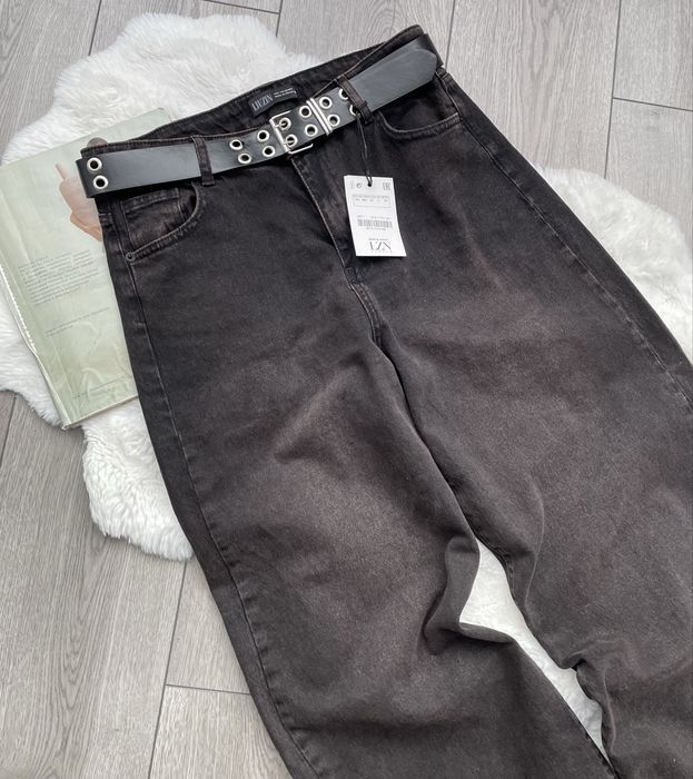 коричневі джинси баггі