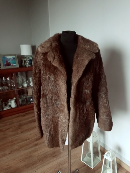 Futro naturalne wlos krotkie M L Lsniacy wlos