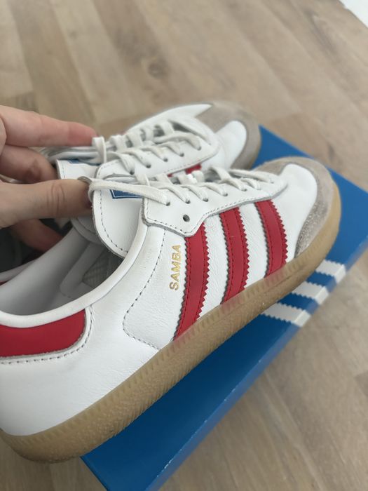 Samba vermelhos originais em pele n36,5