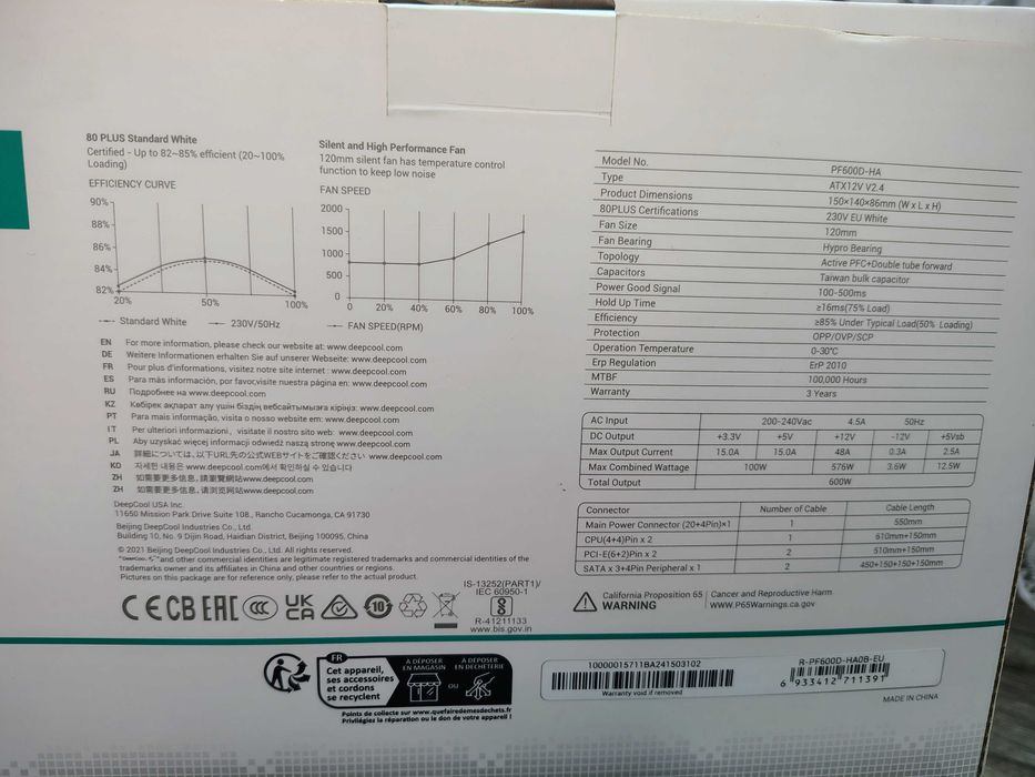 БП Deepcool pf600