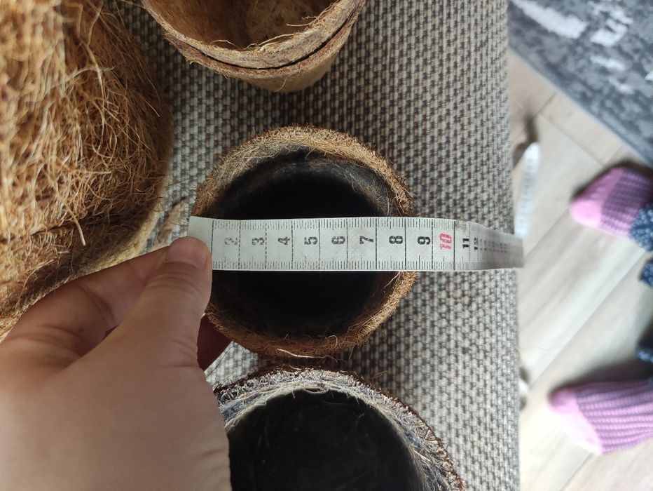 Doniczki włókno kokosa eko wkłady małe duże 8 cm 10cm 20cm zestaw
