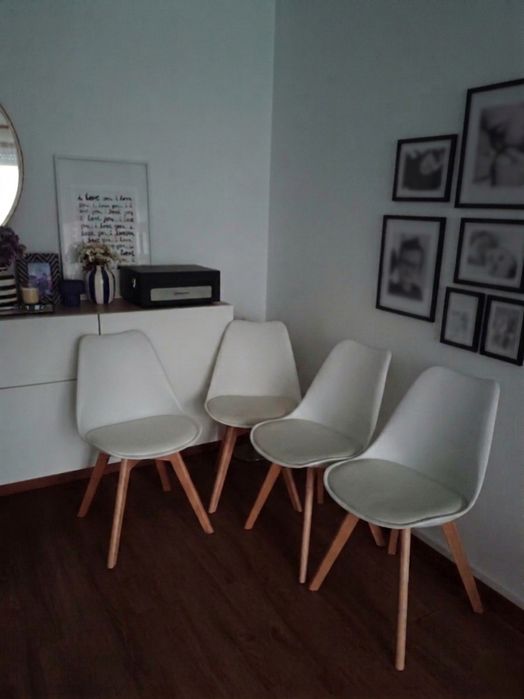 4 cadeiras estilo nórdico