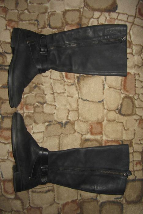 Фирменные стильные женские кожаные сапоги ECCO 37 размер