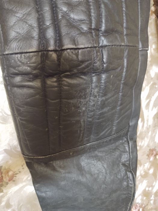 Байкерські мото штанишкіряні чоловічі Ashman,теплі