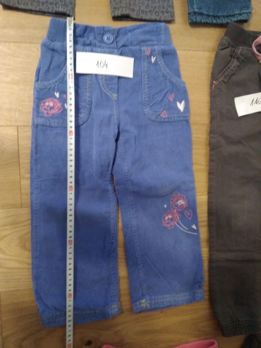 Spodnie ocieplane dziewczece zestaw