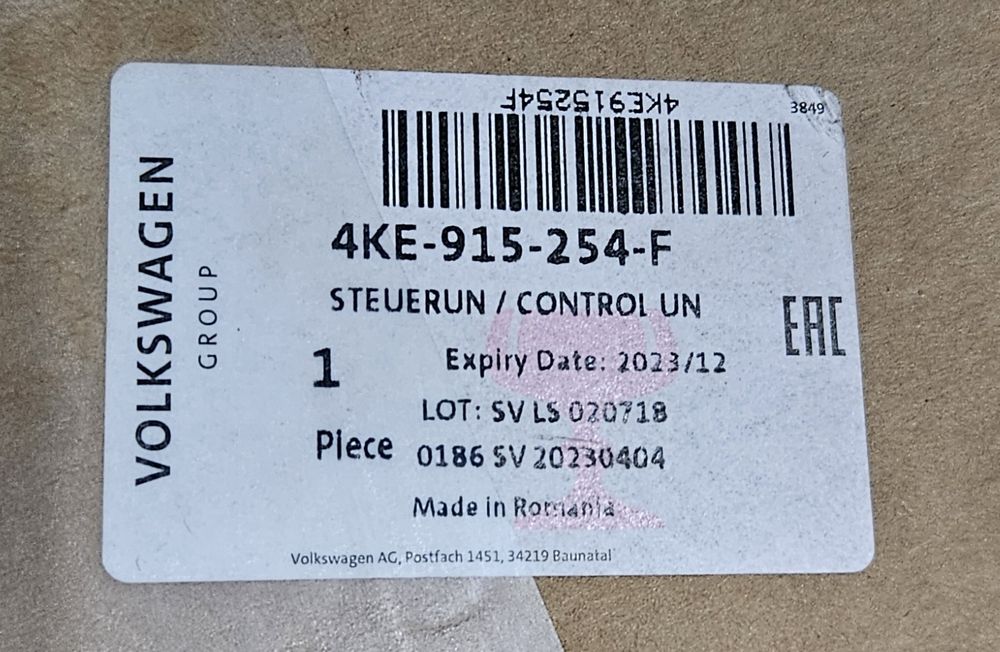 Audi E-tron GT Q4 NOWY moduł akumulatora junktion box 4KE915254F