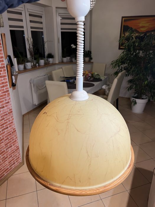 Lampa do jadalni, kuchni czy nad stół bilardowy -wykończenia drewniane