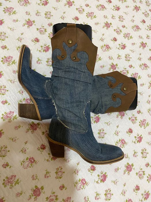 Botas de cano alto de ganga