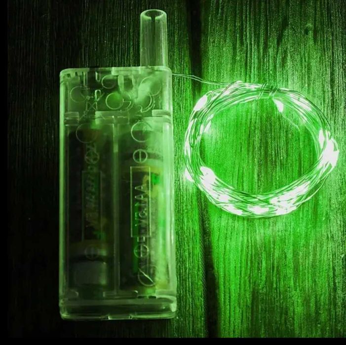 Гірлянда на батарейках 3 метри світлодіодна Роса LED Гирлянда + Опт