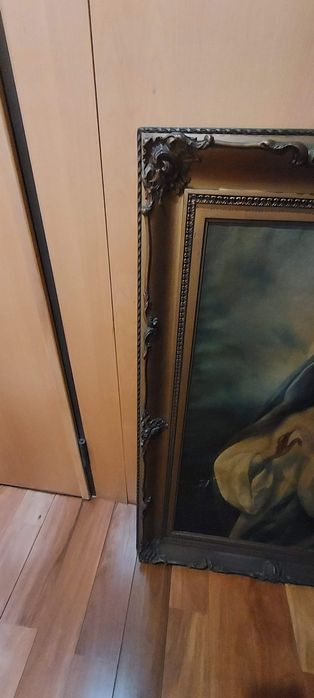 Antique painting with ornate frame427808734724106241
