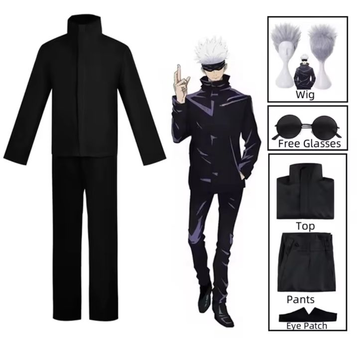 Gojo cosplay strój. Jujutsu