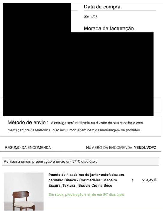 Pack de 4 cadeiras Sklum - modelo Bianca