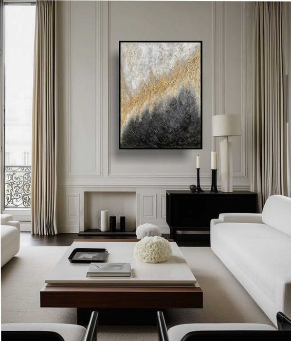 Obraz nowoczesny Abstrakcja na płótnie 60x80 cm, struktura,certyfikat