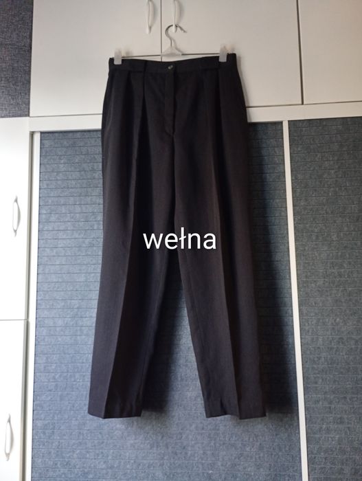 wełniane eleganckie spodnie