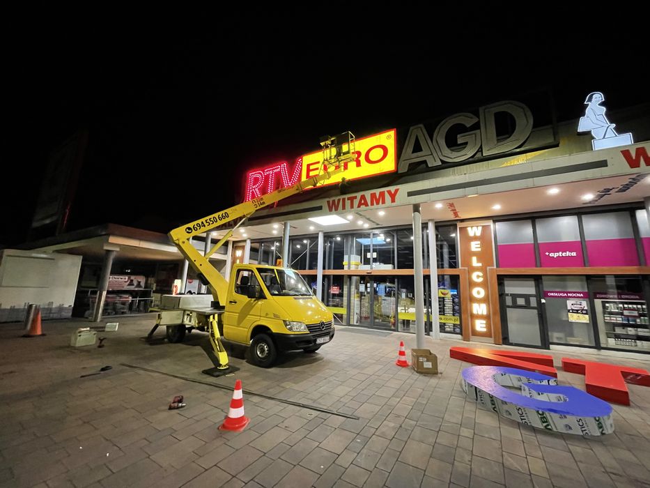 Podnośnik koszowy WYNAJEM zwyżka 22 m  usługi wysokościowe