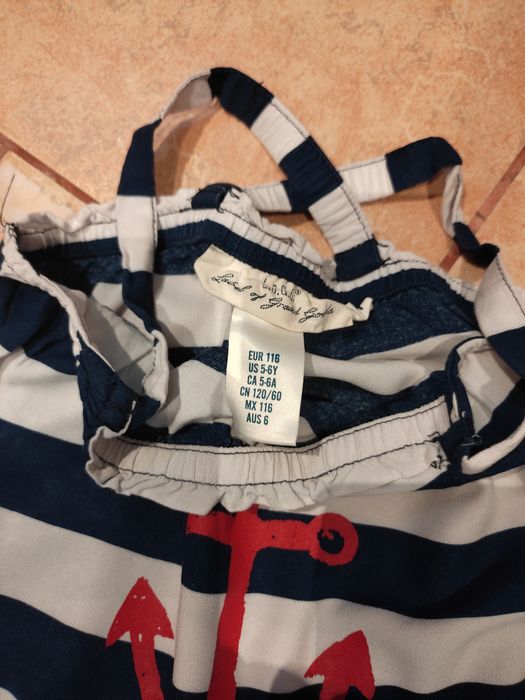 Zestaw marynarski spodnium,kombinezon H&M 116