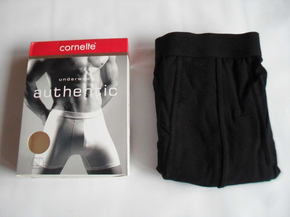 BOKSERKI CORNETTE PERFECT 1szt- authentic - bawełna -XXL czarne NOwe 2
