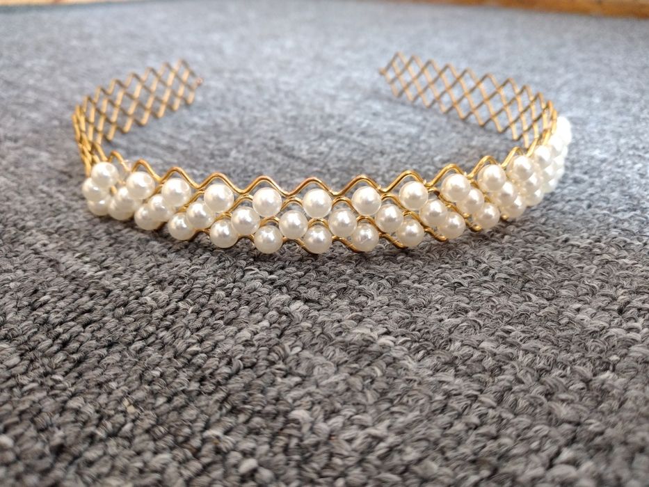 Opaska do włosów z perłami