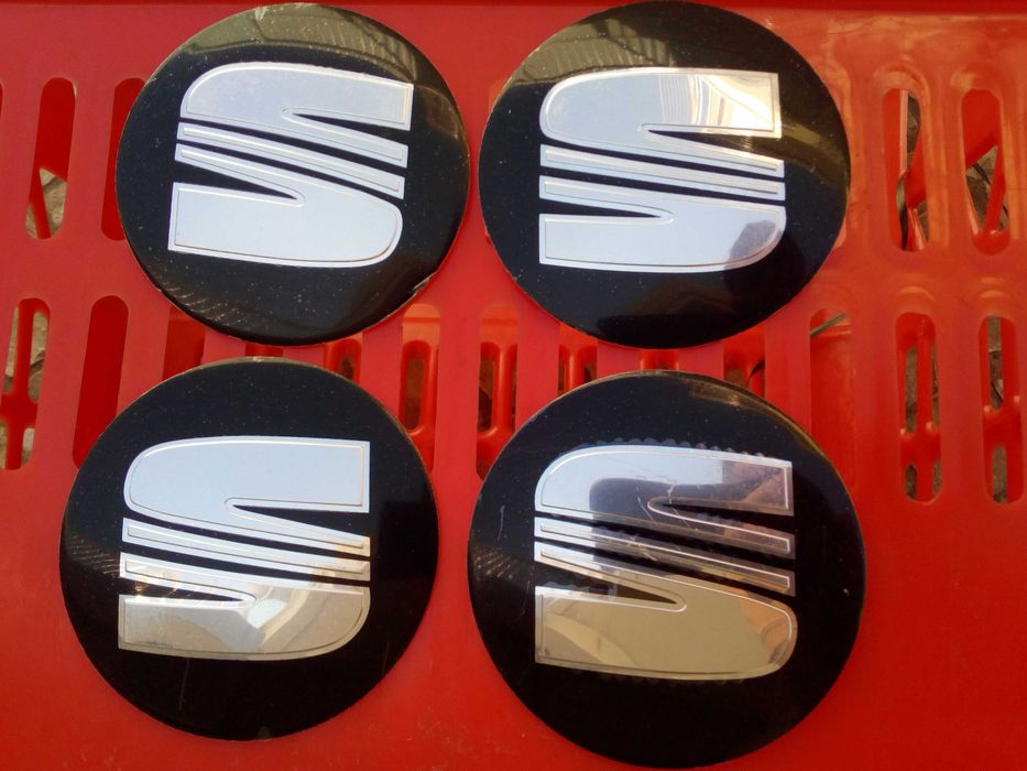 Símbolos Logótipos 90mm emblemas centros jante tampas colar VW Seat