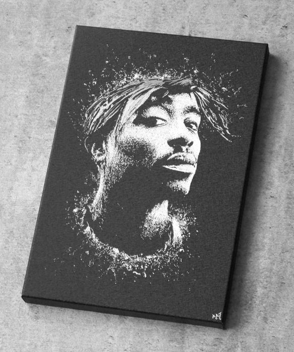 2pac Oryginalny obraz ręcznie grawerowany... Staloryt Tupac