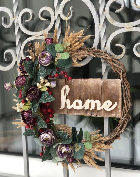 Большой венок в стиле Zara home, H&M home.