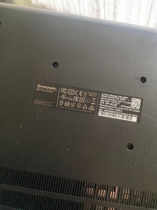 Ноутбук Lenovo IdeaPad 100-15lBY