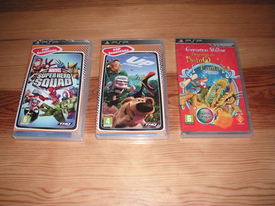 Jogo PSP Portabl Marvel Sup Hero Squad, Up Altamente, Geronimo Stilton