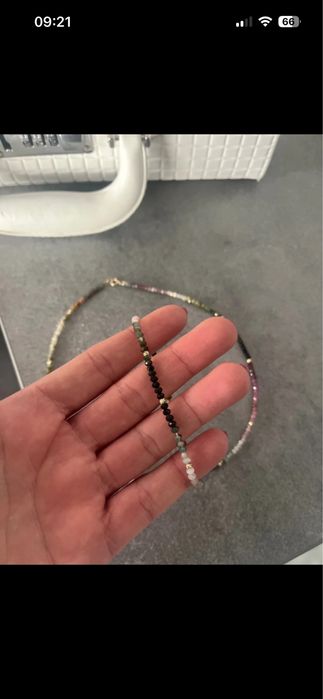 Komplet turmaliny i zloto