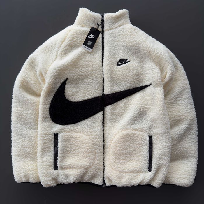Куртка зимняя мужская Nike big swoosh до -25°С меховая пуховик найк