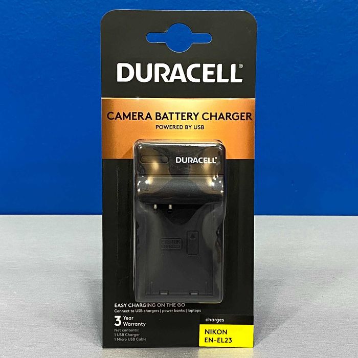Carregador Duracell - Bateria Nikon EN-EL23 (Nikon P600/P900/B700)