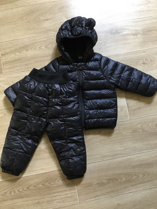 Демісезонний дитячий костюм куртка + штани на синтепоні, чорний