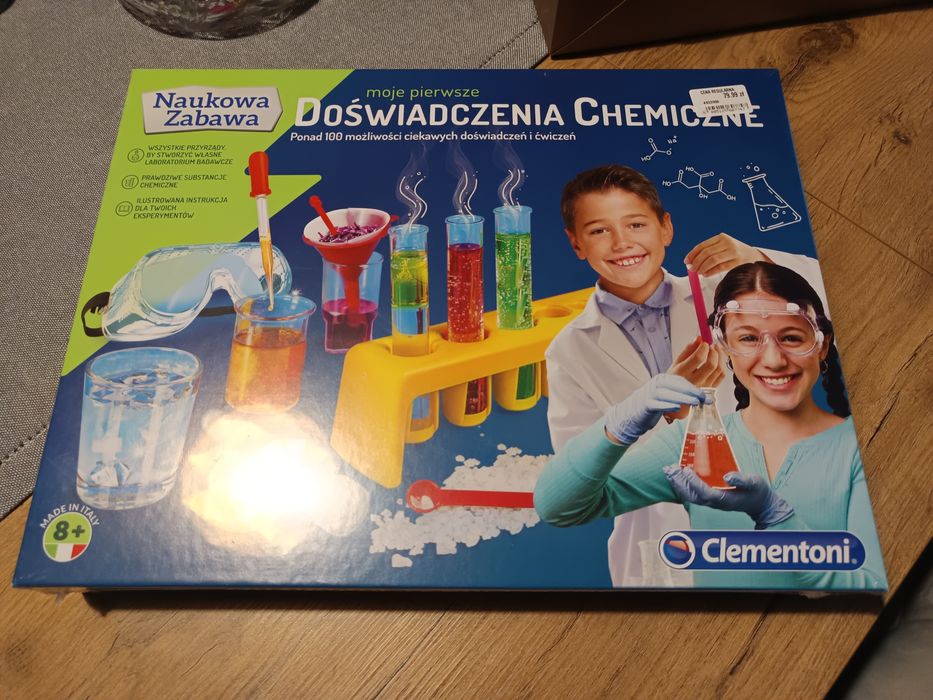 Naukowa zabawa Doświadczenia chemiczne 8+ eksperymenty dla dzieci Nowe