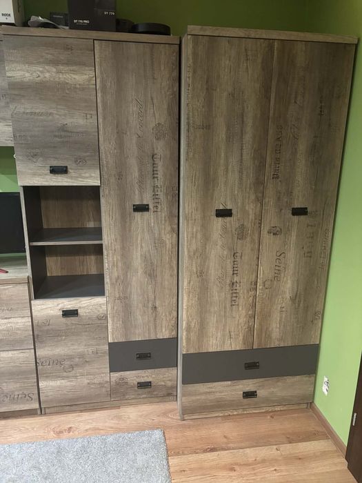 Zestaw mebli: Szafa + Regał wysokosc 204 stan dobry
