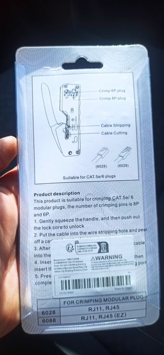 Крімпер кримпер кліщі для обтиску стриппер обжимка rj45 інструмент для