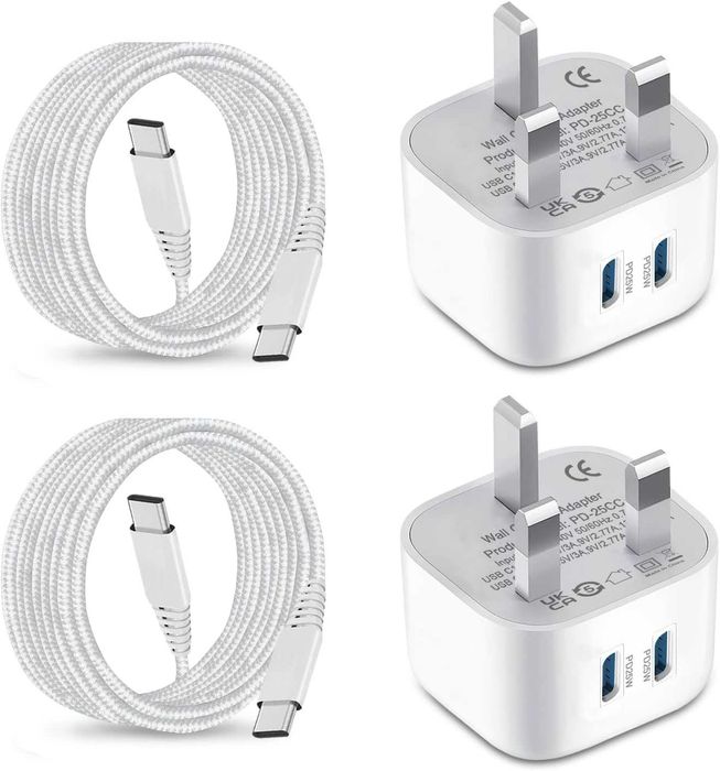 2-pak 25 W ładowarka USB C szybka ładowarka z kablem