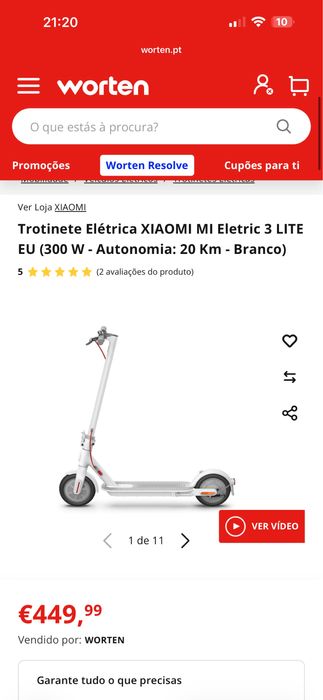 2 trotinetas eletricas