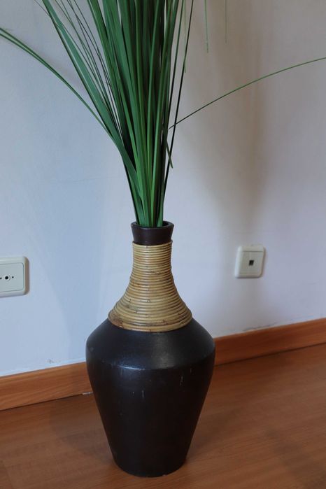 Beautiful black and brown ceramic vase